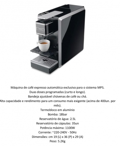 Máquina de café expresso automática preta com copo branco
