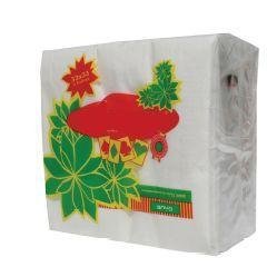 Pacote de guardanapos com ilustração de folhas e texto SPESA EXTRA