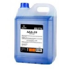 Recipiente plástico azul translúcido com rótulo AUTO ASA-10