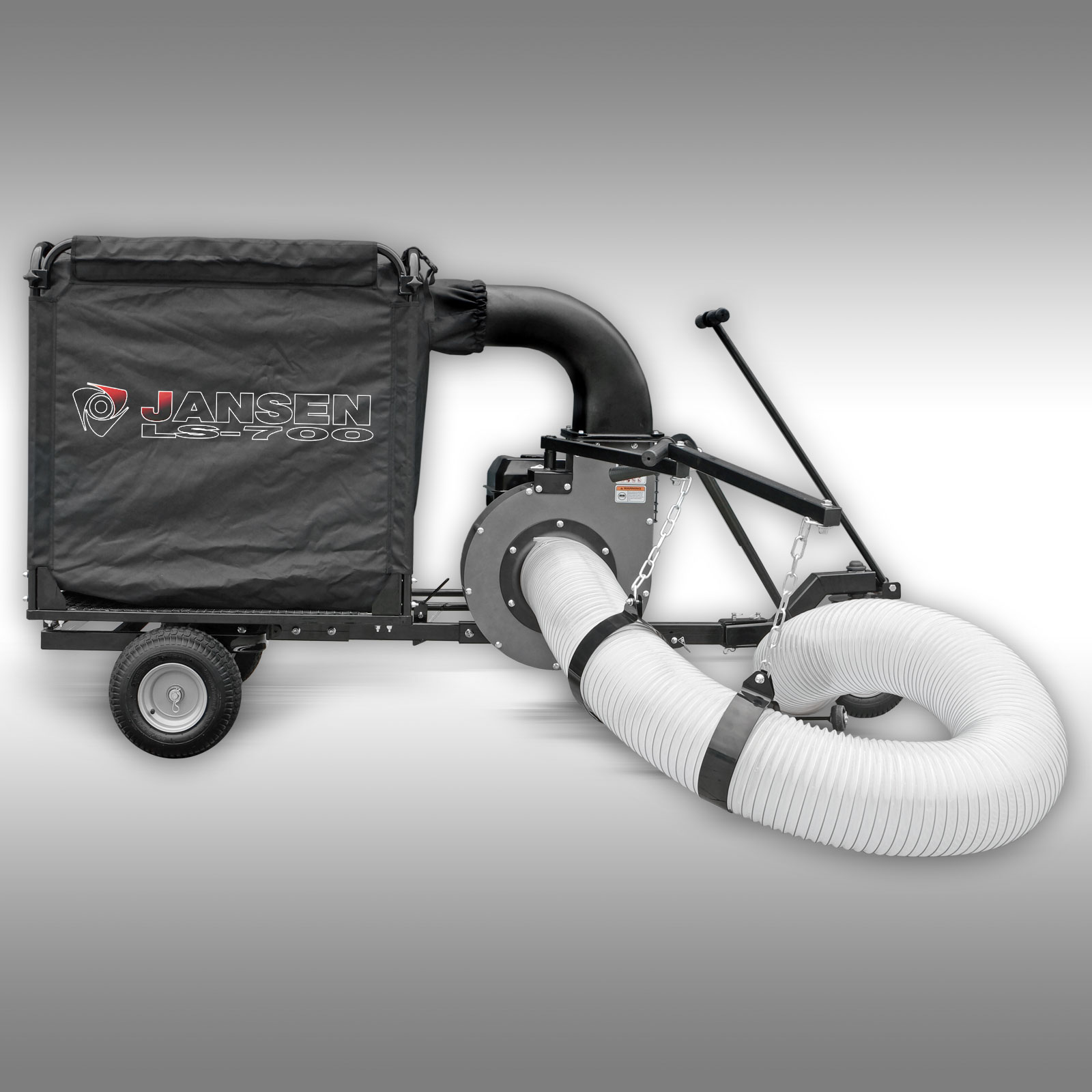 Aspirador de Folhas LS 700 Aspirador ou coletor de folhas com bolsa preta e mangueira branca