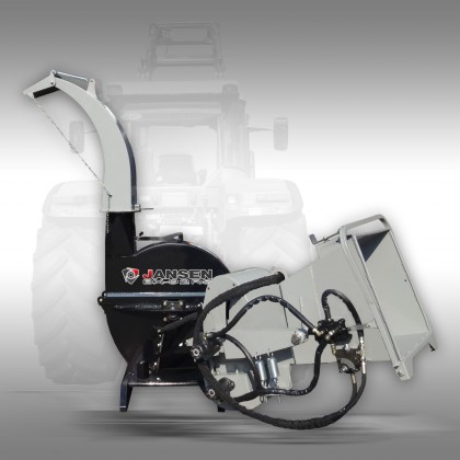 TRITURADOR DE RAMOS BX 92RS Triturador florestal JANSEN preto e cinzento com tubos hidráulicos