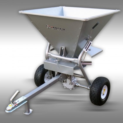 ESPALHADOR SW 200 Distribuidor de fertilizantes ANSEM cinzento com rodas negras e eixo metálico