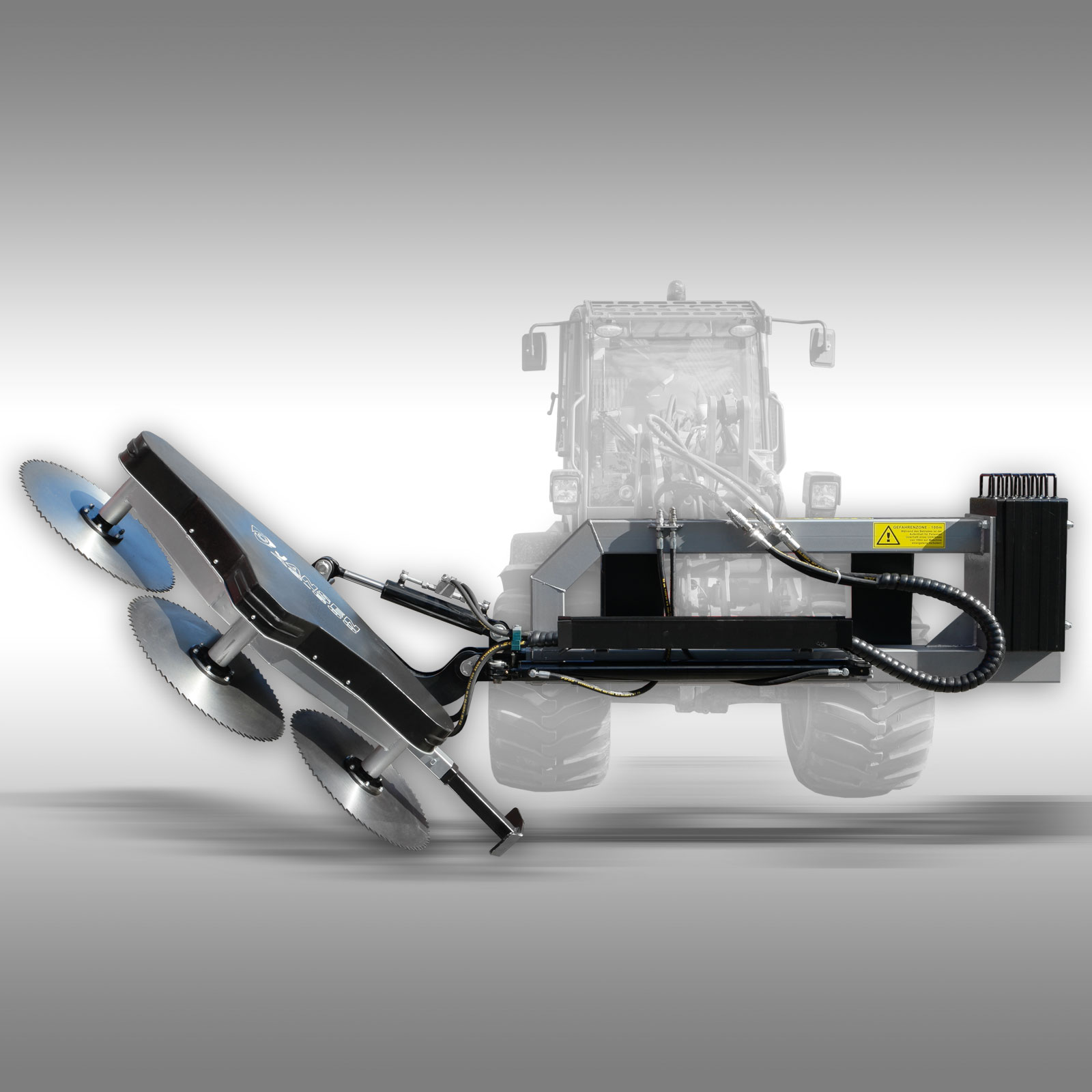 Serra Circular de vaivém AS-600 para trator, carregadora frontal, largura de 1750mm Implemento agrícola com discos circulares ligados a trator translúcido