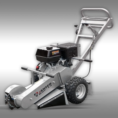 Máquina industrial Jansen com motor preto e estrutura metálica cinza