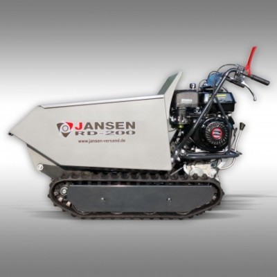 Máquina de transporte JANSEN RD-200 cinza com motor e esteira preta