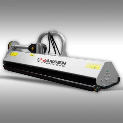 Triturador agrícola metálico cinza com marca JANSEN EPOCH-240