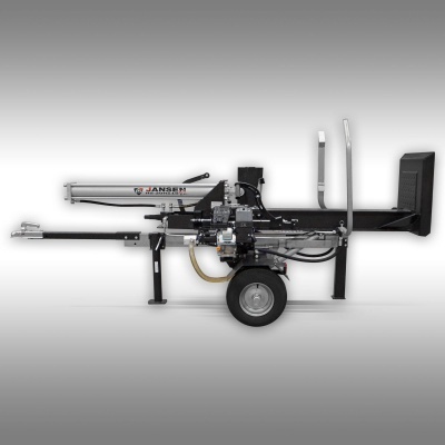 Separador de toros metálico preto e prateado com roda e logótipo JANSSEN.