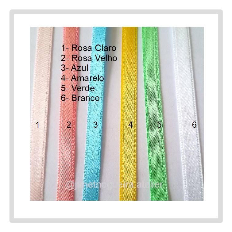 cores de fita de cetim