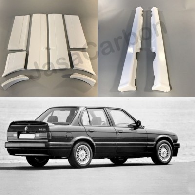 peças brancas de automóvel e BMW série 3 clássico cinzento