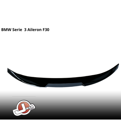 Aileron preto para BMW Série 3 F30 sobre fundo branco