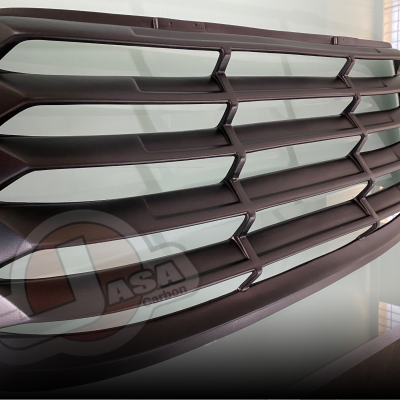 Grelha frontal de carro preta fosca com logótipo ASA Gerdon