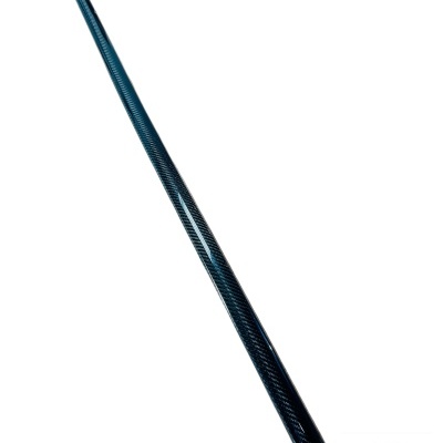 Haste longa para hóquei em gelo preta com padrão de fibra de carbono