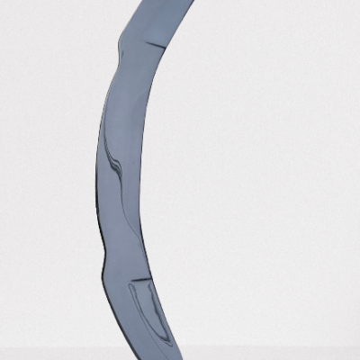 Guardalamas cinza de bicicleta em fundo cinza