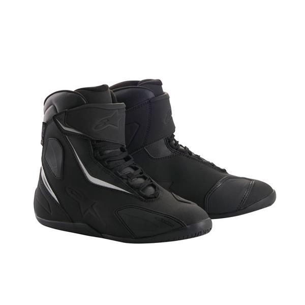 Botas Alpinestars Fastback Drystar Botas desportivas pretas de cano alto com fecho de velcro e atacadores