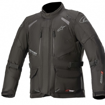 Casaco Alpinestars Andes V3 Drystar Casaco de mota preto Alpinestars com fechos e bolsos