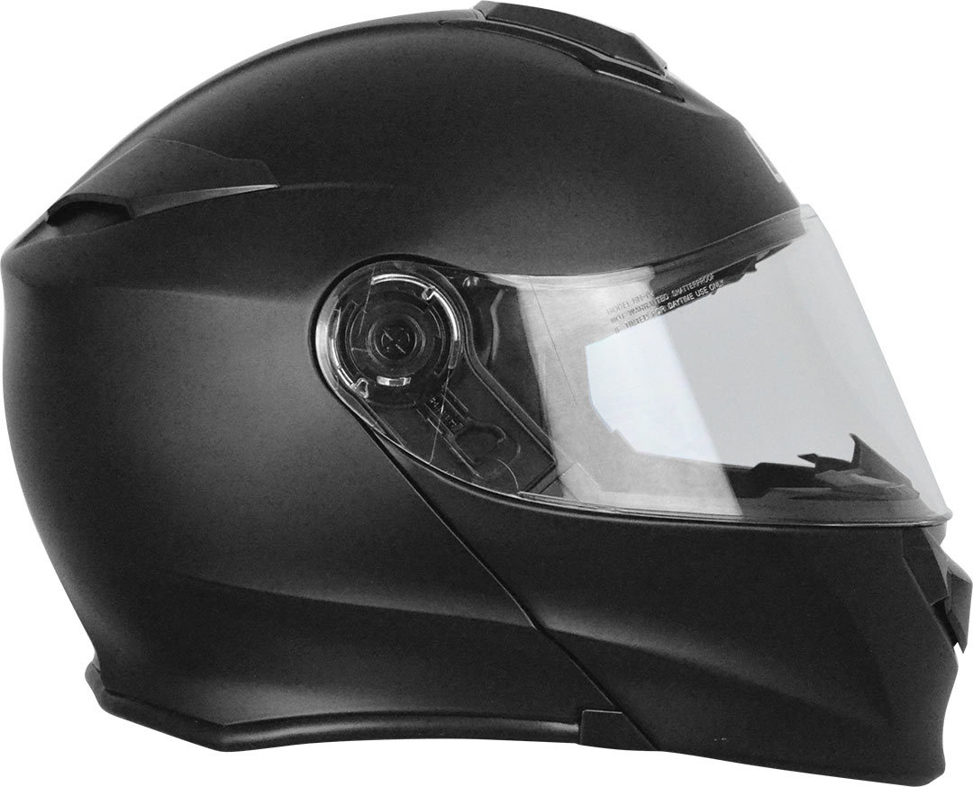 Capacete Modular Origine Delta com Intercomunicador Preto Matte Capacete integral preto fosco com viseira transparente