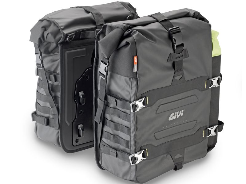 Alforges Laterais Givi GR709 Par de alforjes GIVI pretos em tecido resistente com fechos metálicos