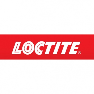 Logótipo LOCTITE em fundo vermelho