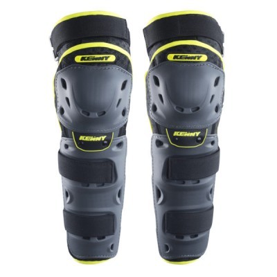 Proteções para joelho e canela cinza, preto e amarelo da marca ICEHY