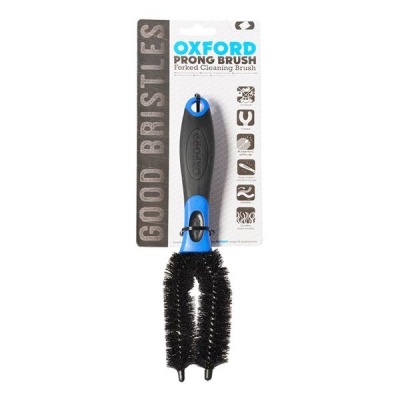Escova de limpeza Oxford Prong Brush com cabo azul e preto e cerdas pretas
