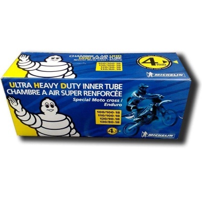 Embalagem de câmara de ar para moto Michelin Azul e amarelo