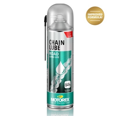 Lata de lubrificante para cadeia de bicicleta Motorex Chain Lube Road Long Life 500ml