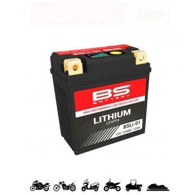 Bateria BS Battery de lítio LiFePO4 12V 12Ah 120A com terminais dourados