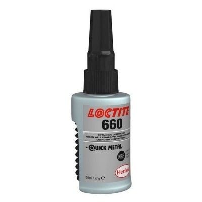 Frasco de cola Loctite 660 com tampa preta