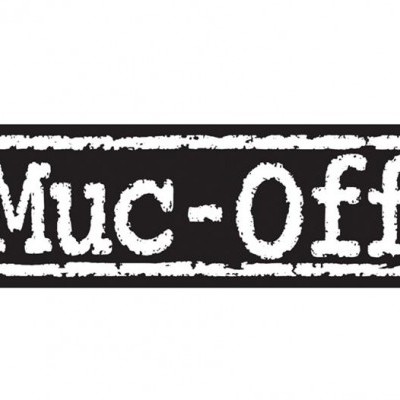 Logótipo Muc-Off em branco sobre fundo preto