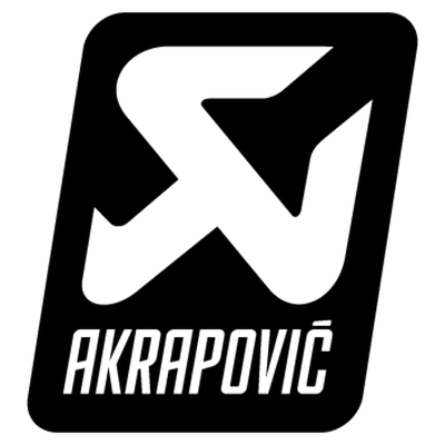 Logótipo preto da marca AKRAPOVIC com texto