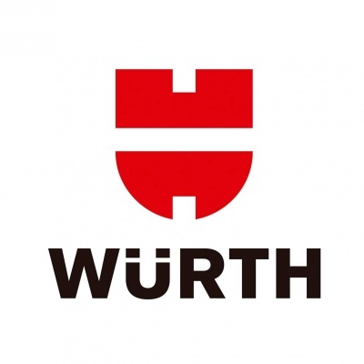 Logótipo vermelho e preto da WÜRTH