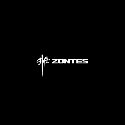 Logótipo branco ZONTES em fundo preto