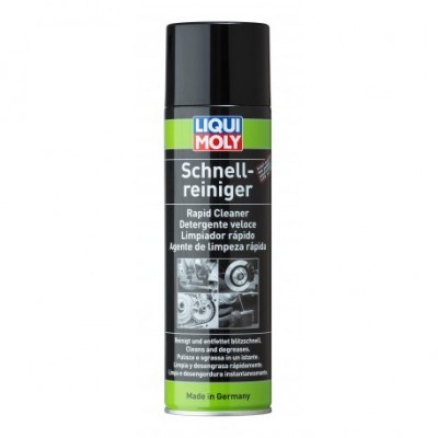 Spray de limpeza rápida Liqui Moly Schnel-reiniger preto com tampa preta e texto multilingue