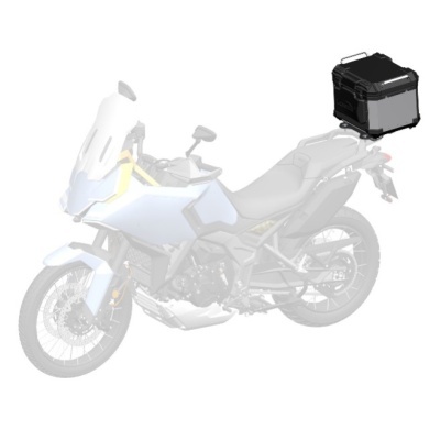 Top case preto e cinza para mota