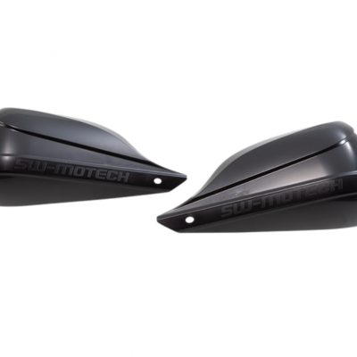Par de protetores laterais para motocicleta SW-MOTECH pretos com acabamento fosco e brilhante