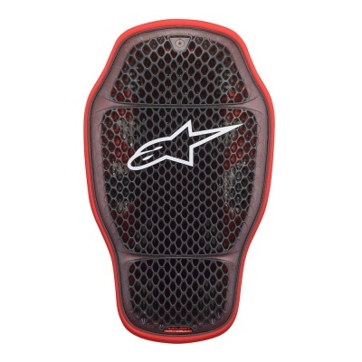 Protetor de costas para motociclismo Alpinestars preto com contorno vermelho