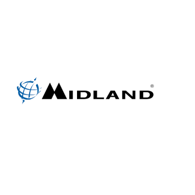 Logótipo MIDLAND com símbolo azul e texto preto em fundo branco
