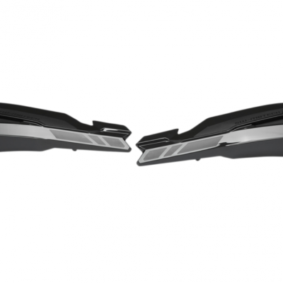 Protutores laterais para moto em plástico preto e cinzento