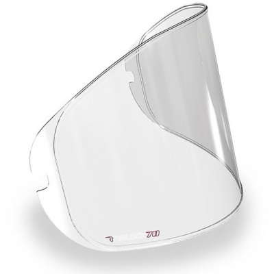 Visor de capacete transparente com inscrição RUPES 700