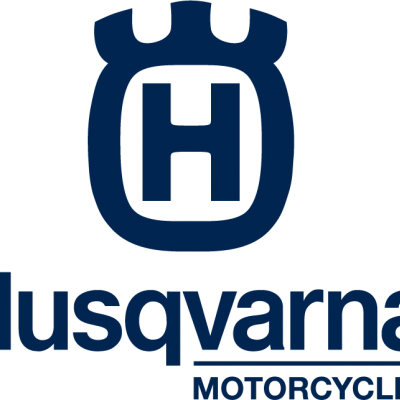 Logótipo azul da Husqvarna MOTORCYCLES