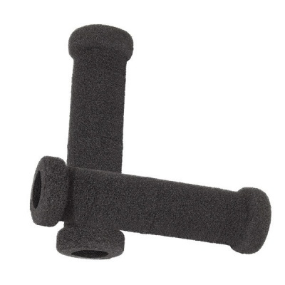 Par de punhos de espuma pretos para bicicleta