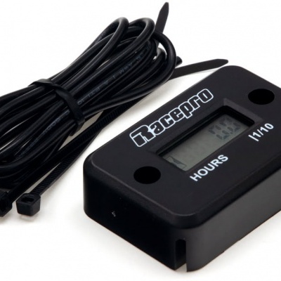Contador de horas digital preto RacePro com cabo e braçadeiras