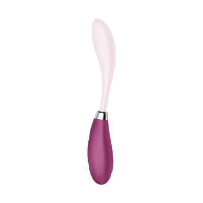 Massageador ou vibrador com base roxa e parte superior rosa claro