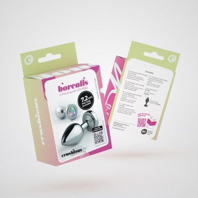 Imagem de embalagem de plugues anais metálicos com LED RGB