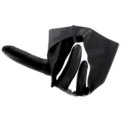 Conjunto de dildos pretos em vários tamanhos, material emborrachado, fundo branco