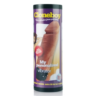 Embalagem de vibrador personalizado Cloneboy em roxo e amarelo