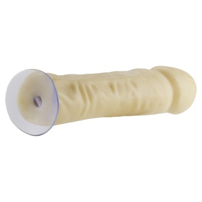 dildo bege claro com ventosa transparente