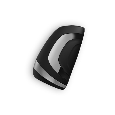 Suporte ergonómico preto com detalhes cinzentos