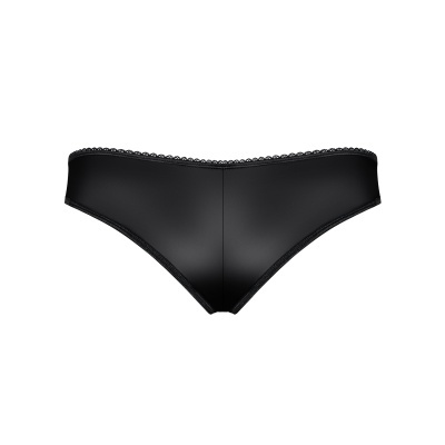 Cuecas femininas pretas com acabamento em renda no cós