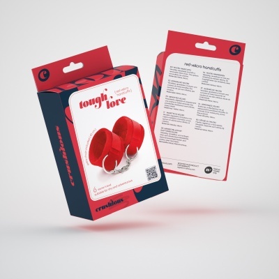 Embalagem de algemas vermelhas de velcro para mãos da marca Crushion